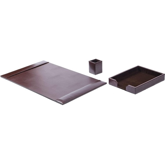 🤎Dacasso Set Luxury Leather Desk Pad & Desk Organization Essentials, 3 pieces🤎 - Picture 3 of 15